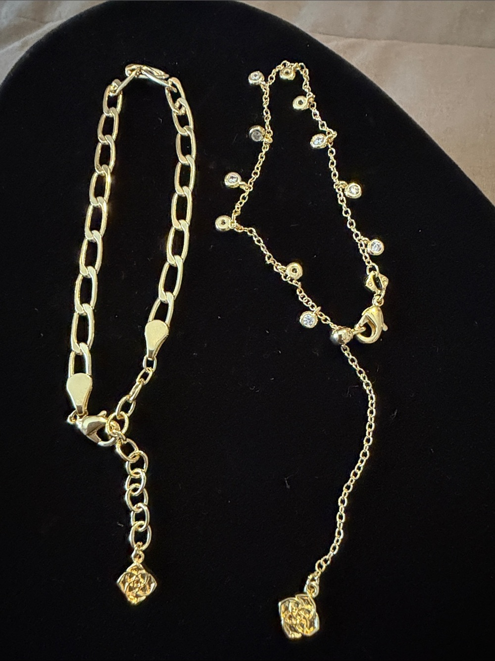 Kendra Scott Gold-Tone Double Chain Necklace Set with Crystal Accents